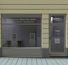 Beta2Shape Showroom 260x250 1 1 Beta2Shape Showroom Beratung Verkauf 3D Druck service