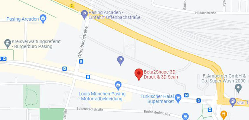 Beta2Shape 3D Druckshop Landsberger Str. 458a, 81241 München