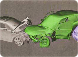3D Scan Anwendung- Unfallstelle- Auto Crash