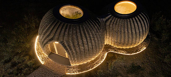 Moderne Ökohütte aus dem Drucker – vom italienischen Architekten Mario Cucinella