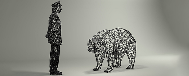 Beta2shape Moto Waganaris Artshapes BullandBear 3D gedruckte Skulpturen von Moto Waganaris